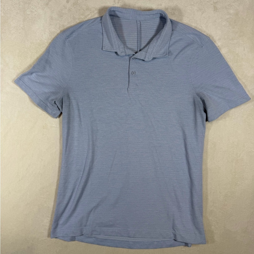 lululemon athletica Size Medium Athletic Performance Light Blue Polo Shirt